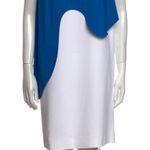 Emilio Pucci  SZ 12 blue and white layered color-block dress Photo 0