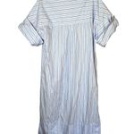 Tuckernuck Pomander Place Reina Cotton Shirt Dress Blue Red Stripe L Photo 6