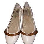 G.H. Bass &Co. GH Bass & Co Women’s Ballet Flats Cream wWith Brown Strap Buckle Accents Sz 7.5M Photo 3