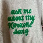 Ban.do NWT Karaoke Crewneck Sweatshirt Size Small Gray Photo 2