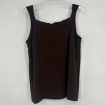 Jones New York Brown Knit Camisole Tank Top Ribbed Trim Square Neck Size 1X Photo 4
