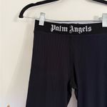 Palm Angels  Black and White Logo Leggings Photo 3