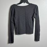 American Eagle  Women Lace Long Sleeve Gray Crop Top XS Photo 3