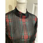 J.Crew Ruffleneck Top in Stuart Tartan Chiffon Blouse XXS Plaid Photo 1