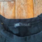 ZARA black high neck cropped  cotton tank top Photo 2