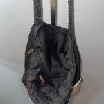 The Sak Crochet Hobo Shoulder Slouch Purse Tote black tan EUC Photo 6