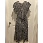 Y2K Brown Geometric Ruffle Dress XL Women's V Photo 4