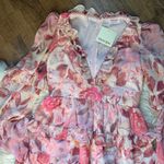 SHOWPO Liadi Playsuit Longsleeve Plunge Playsuit In Soft Floral Pink Size 2 Photo 7