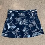 Athleta High Rise Sonic Skirt Skort Navy Blue Floral Large Photo 4