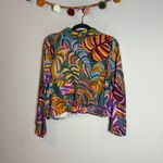 Haute Hippie  multicolor collared cropped blouse Photo 4