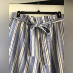 Forever 21 Blue Striped Linen Pants Size 2X Photo 4