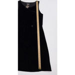 J. Jill Dress Classy Old Money Black Velvet Sleeveless Shift Dress Small New Photo 10