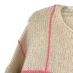Wooden Ships Anthropologie  Sweater Pink Check Plaid Mohair Wool Blend Photo 6