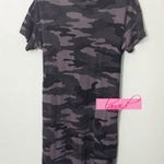 Current/Elliott Slouchy Scoop Neck Dress Distressed Black Camo Camouflage Mini 0 Photo 2