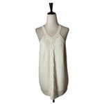 Lafayette 148 Sweater Women XL Ivory Linen Silk Cable Knit V Neck Preppy Luxury Gold Photo 1