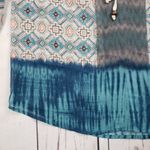 Hollywould NWT Sheer Printed Tie Bust 3/4 Sleeve Peasant Top Women's Size Small Photo 1