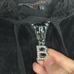 BCBGMAXAZRIA Velour Black Zip Hoodie spell out logo crystal bling Y2K size S Photo 5
