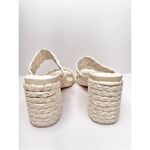 MIA Raffia Sandals Womens Size 10 Cream Double Strap Block Heel Photo 4
