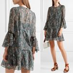 Veronica Beard  • Denver Crew Neck Dress mini floral silk drop waist flowy ruffle Photo 1