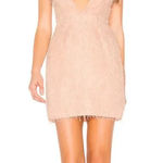 About Us  Revolve Natalie Mini‎ Dress Textured Plunge Neck Pink Size Medium Photo 0