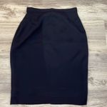 Navy Blue Japanese Made Skirt Light Sheer Material with Silky Lining Zip Up Back Photo 2