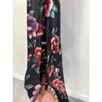 secret treasures Vintage Floral Silky Satin Maxi Slip Dress Nightgown Sexy Side Cut Outs Size 1X Photo 2