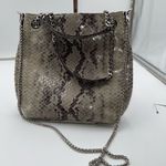 Michael Kors Chain Python Leather JET SET Tote Hobo Convertible Shoulder Bag WIT Photo 12