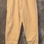 TNA ARITZIA COZY AF FLEECE TAN JOGGER SWEATPANTS XS Gold Photo 0