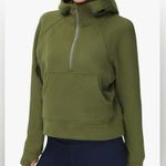 NEW Green Half Zip Cropped Hoodie Fall Long Sleeve Sweatshirts Pockets 2X Photo 0