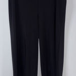 Talbots Plus Petite 1X Luxe Stretch Wide Leg Black Pull-On Cropped Pants Photo 0