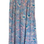 Talbots Blue Voile Lined Maxi Skirt in Flowing Floral Size 16 Style # P222018231 Photo 1