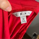 CAbi  red tank top v-neck & back rouched sides womens size medium business casual Photo 5