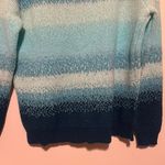 Candace Cameron Bure Teal Ombre Women's Sweater Blue Photo 4