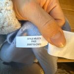 J.Crew Shale Blue Cashmere Pointelle Ruffle Mock Neck Sweater Photo 4