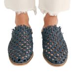 Free People  Women's Mirage Woven Flat Black Mule Size 39 US 8.5 Boho Photo 9