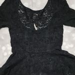 Free People Black Lace Peplum Open Back Top XS Photo 1