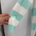 Garnet Hill  Top Women’s Aqua Blue Stripe Layered Scoop Neck Beachy Boho size xs Photo 8