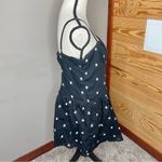 ZARA Black White Floral Spaghetti Strap Smocked V-Neck Mini Dress Plus Size XXL Photo 3