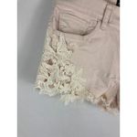 EXPRESS Lace Trim Tan Denim Shorts Size 6 Photo 1