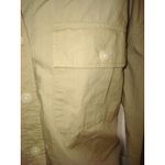 New Womens Gap Camp Shirt L XL 100% Cotton Button Down Beige Khaki LS Pockets Tan Size L Photo 6