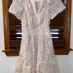 Anthropologie NWT $170  White The Somerset Mini Dress: Floral Appliqué Edition XS Photo 5