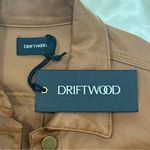 Driftwood  Gigi Puff Sleeve Jacket Faux Leather Cognac Brown Small New Moto Fall Photo 6