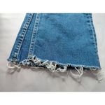 ZARA ankle cropped Women's Mid-Rise Flare Jeans Size 4 Blue Denim Raw Hem Photo 7
