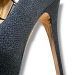 Charlotte Olympia Black Canvas Dolores Espadrille Platform Ankle-Strap Pumps Photo 13