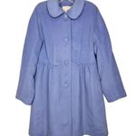 Gal Meets Glam Eloise Wool Blend Pea Coat XL Single Breasted French Blue Pockets Photo 2