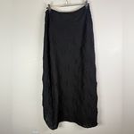 South Beach  Black Textured Swim Cover-Up with Gold Ring Detail Photo 4