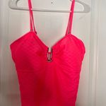 Womens Swimsuit XL Pink‎ Seashell Print One Piece Adjustable Straps Bathing Suit Pink Photo 5
