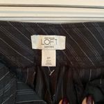 Loft Ann Taylor ‘Ann’ Striped Navy Size 8P Crop Cuffed Pants Photo 6