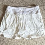Lululemon  Pace Rival Skirt Tall 15” White Sz4 Photo 0