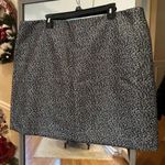 Loft  Metallic Pencil Skirt NWT  Size 18 Silver Black Textured Holiday  Skirt Photo 0